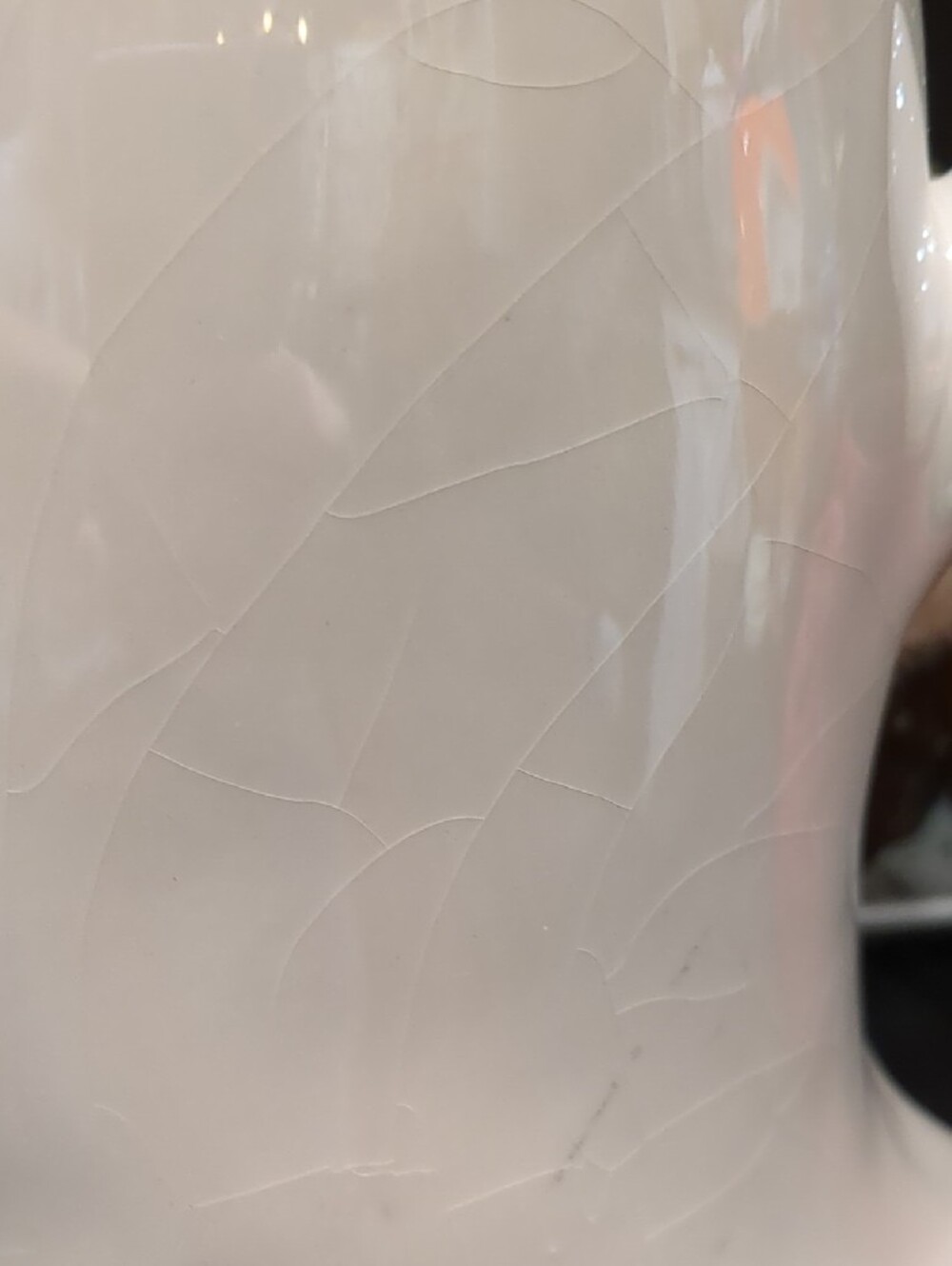 T.J.Maxx Iridescent Cream Ceramic Ghost 9.5 Inch Figure Manufacturing Defects** - Picture 9 of 10